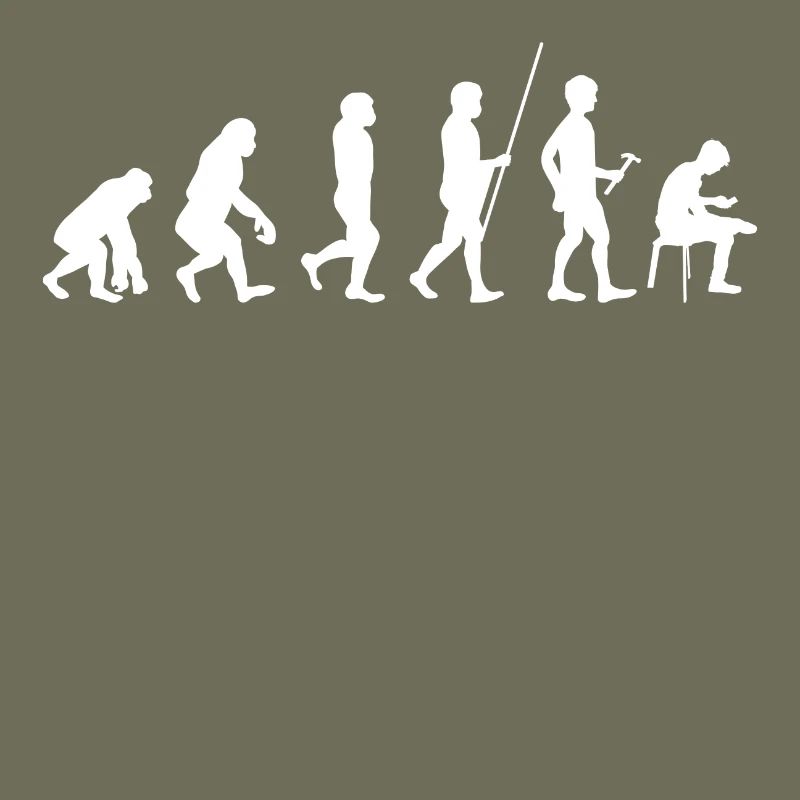 Evolution de la dépendance de téléphone mobile cadeau t-shirt