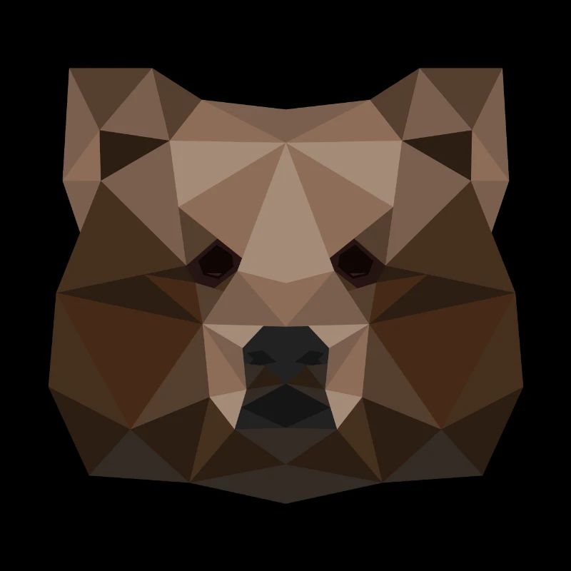Bär geometrisch Geschenk idee bear Braunbär Tier
