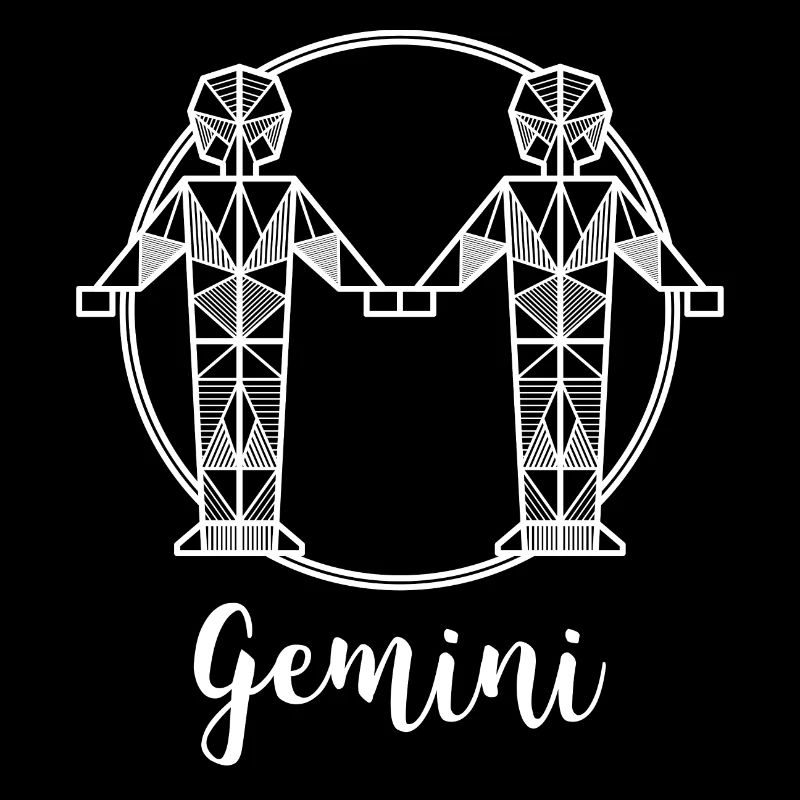 Sternzeichen Zwilling Geschenk geometrisch Astro