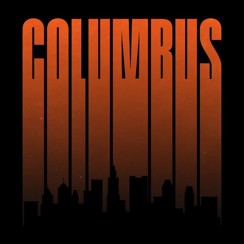 Columbus Skyline Sunset Gradient