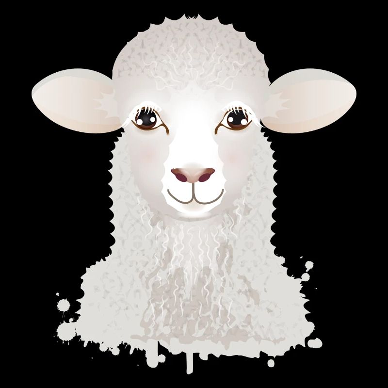 A cute sheep as a graffiti portrait