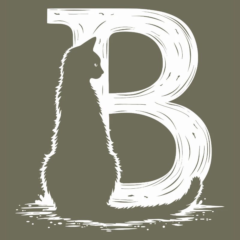 Buchstabe B mit Katze