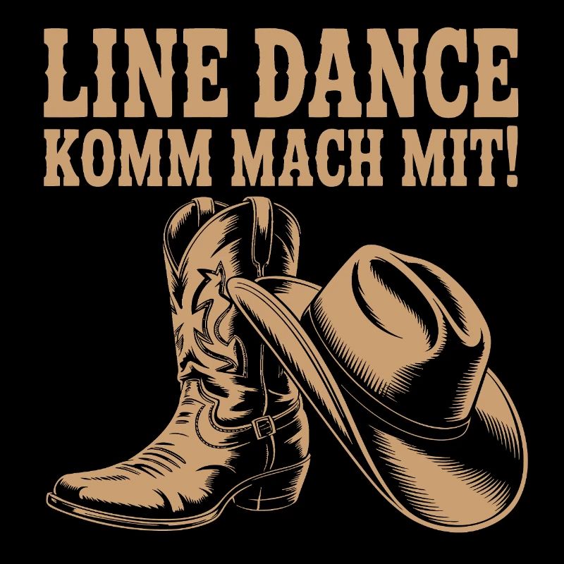 Line Dance Komm mach mit! Cowboyhut Westernstiefel