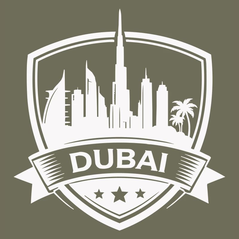 Dubai Skyline Abzeichen Schild