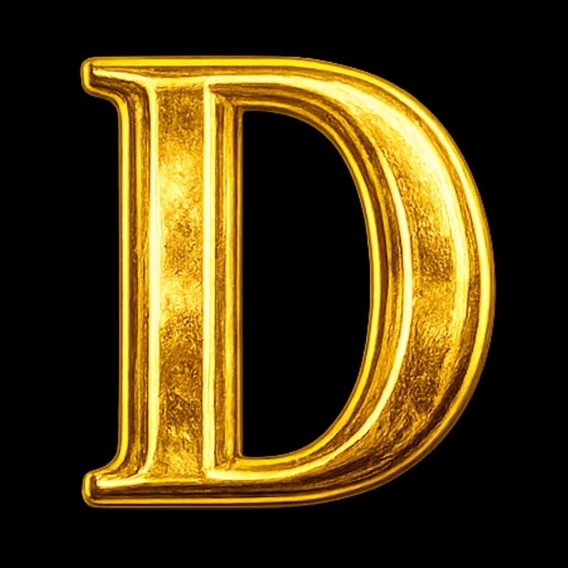 Gold D Monogram