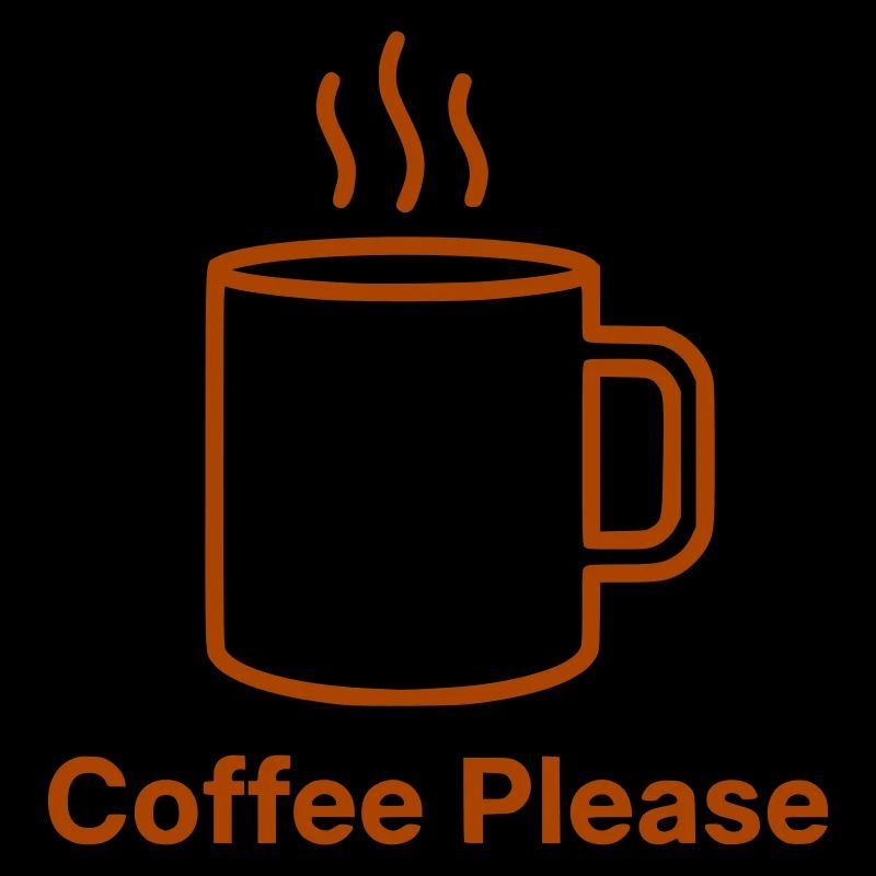 Coffee Please Tasse Outline