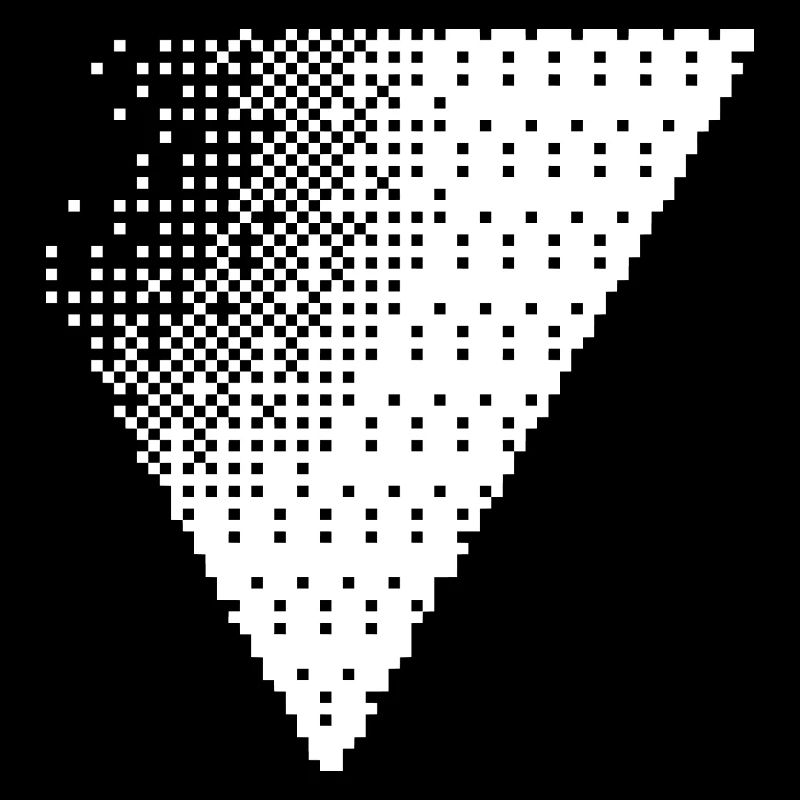 Fondu géométrique en triangle pointillé