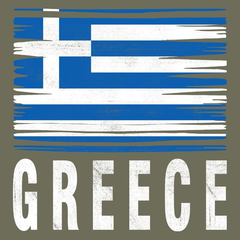 Brushstroke Flag Greece