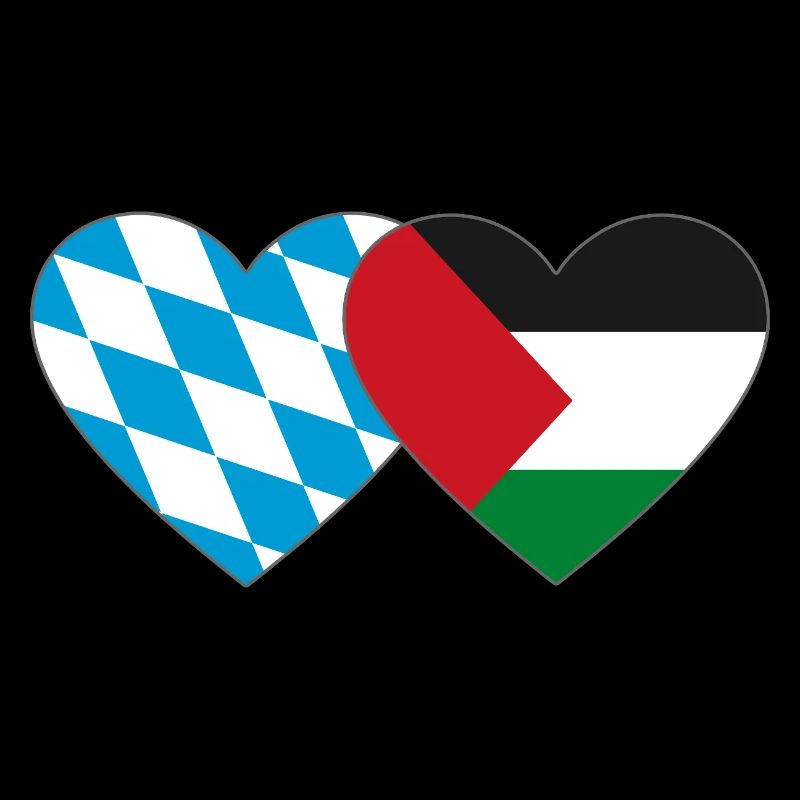 Bavière, Palestine, Drapeau, Coeur