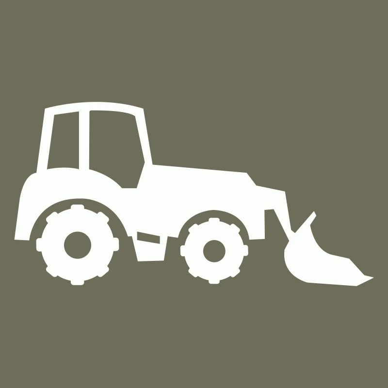 Tractor Silhouette Front End Loader