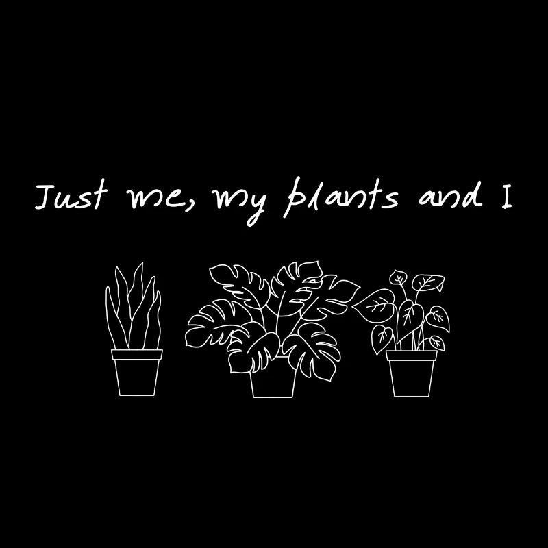 Juste moi, mes plantes et moi – Impression d’art minimaliste