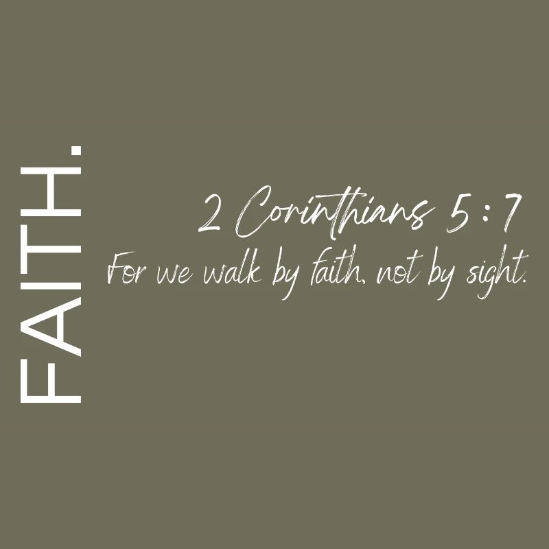 Glaube - 2. Korinther 5,7 Christlicher Plan