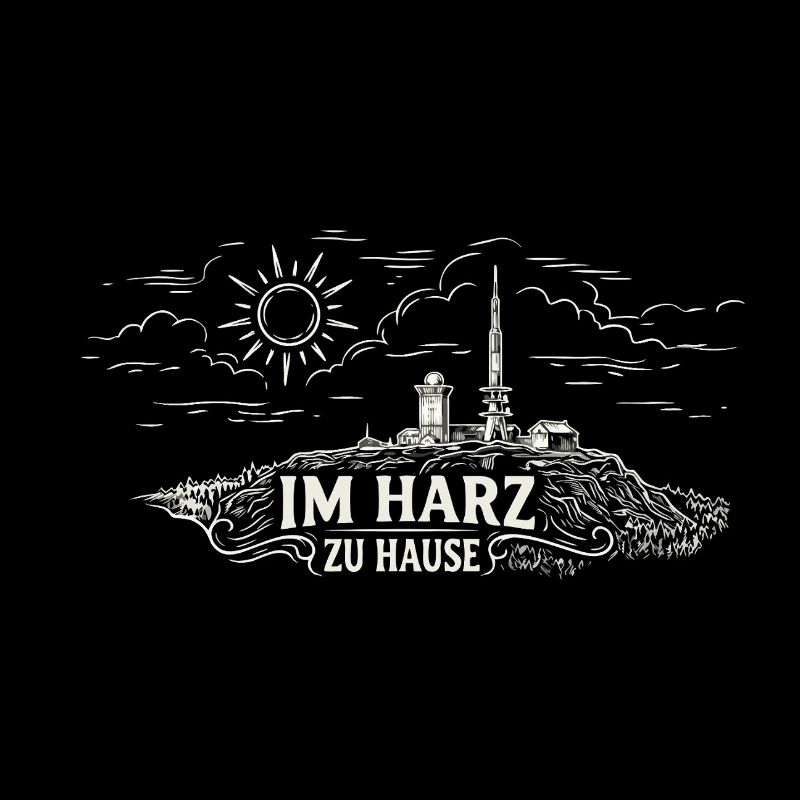 Im Harz zu Hause Berglandschaft Logo