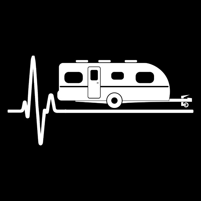 Heartbeat Caravan Silhouette