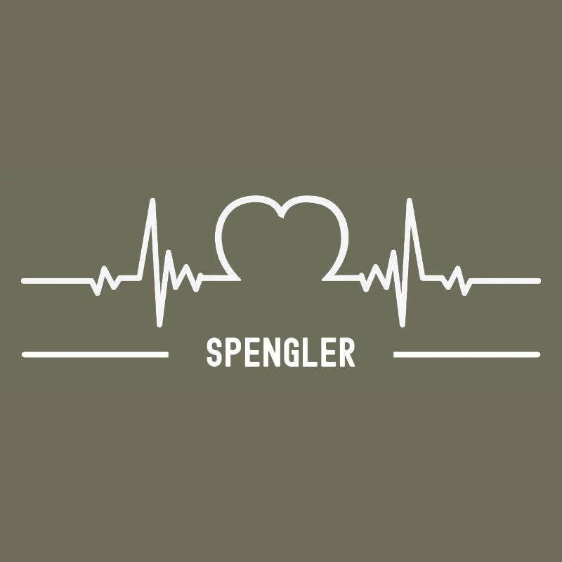 Spengler Herzschlag Herz Klempner Beruf Blechner