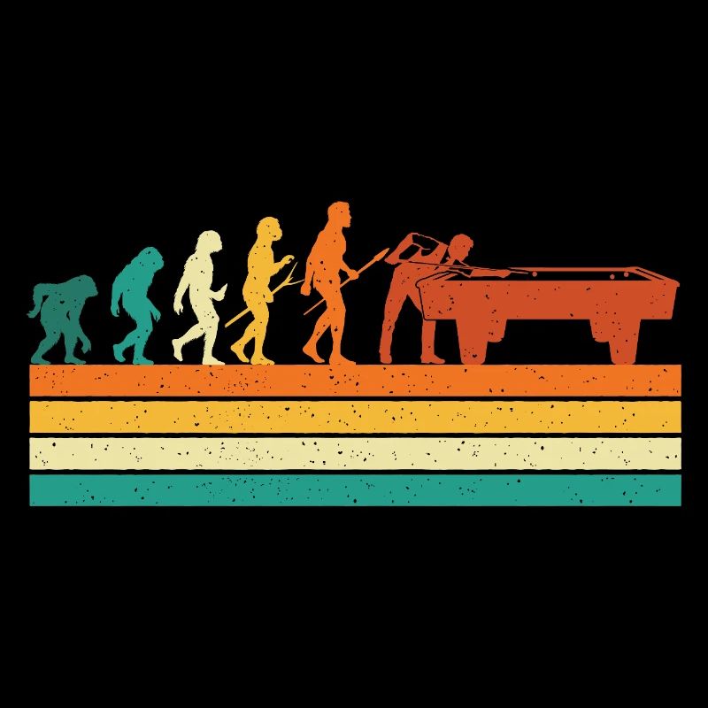 Billard Evolution Queue Sports Fan 8 Ball Humor