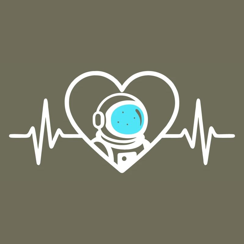 Astronaut Heart Cosmos Space Helmet