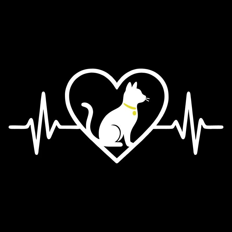Cat Heart Silhouette Feline Cute Pet Lover
