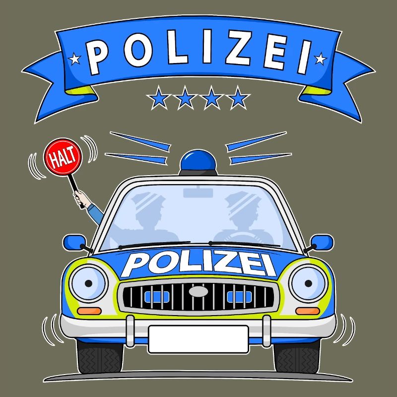 Polizeiauto mit Sirene