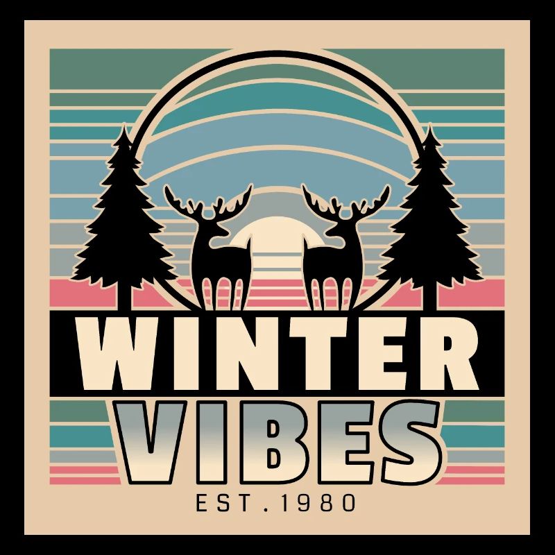 Winter Vibes: Retro Sunset & Nature