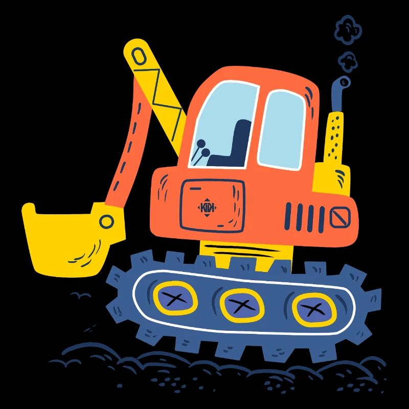 Pelleteuse engins de chantier travaux 