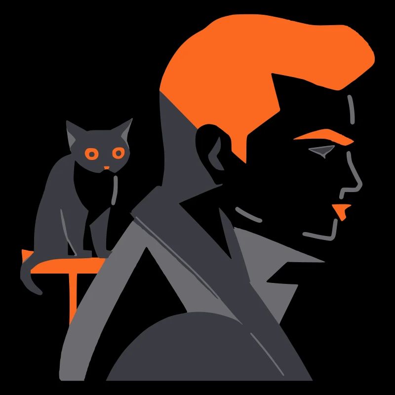 Mann mit Katze - Tusarisa