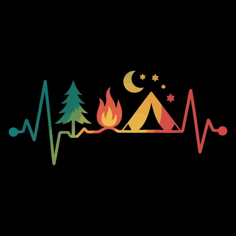 Campfire Camping Night Stars