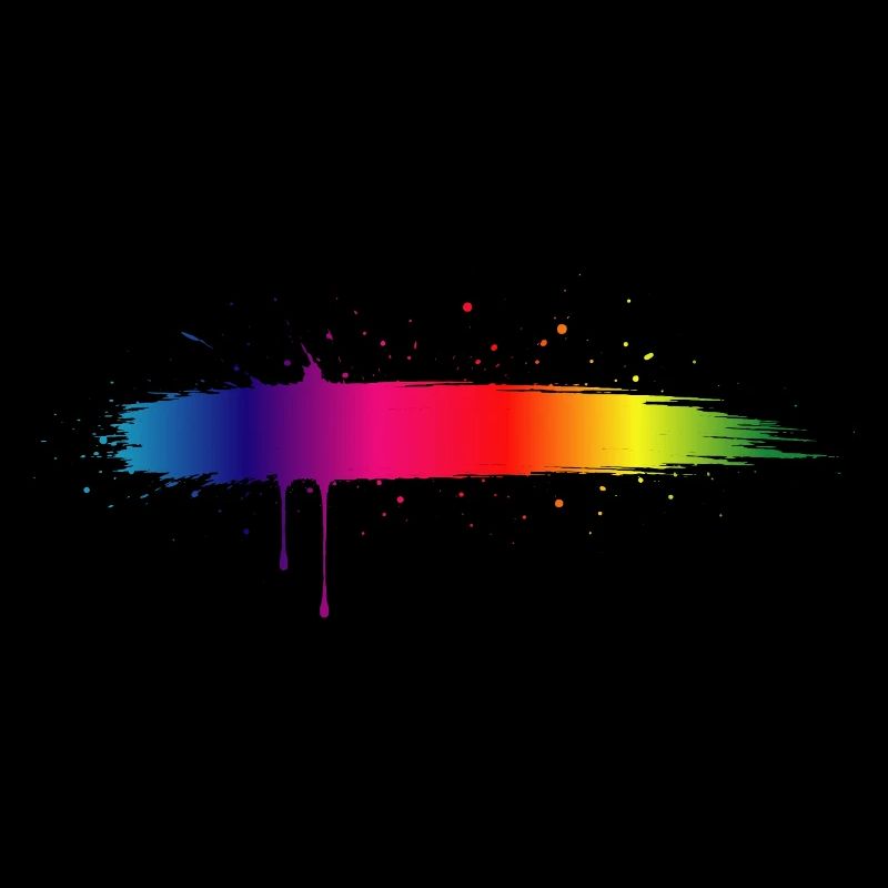 Regenbogen Pinselstrich Farbverlauf Splash