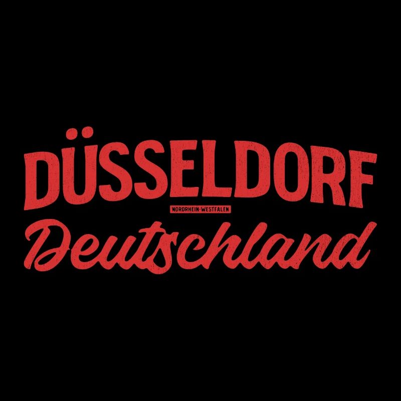 Düsseldorf Deutschland Retro Schriftlogo