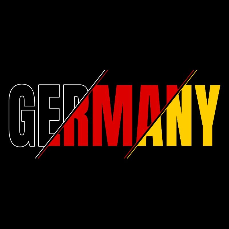 Germany Lettering Black Red Gold Germany