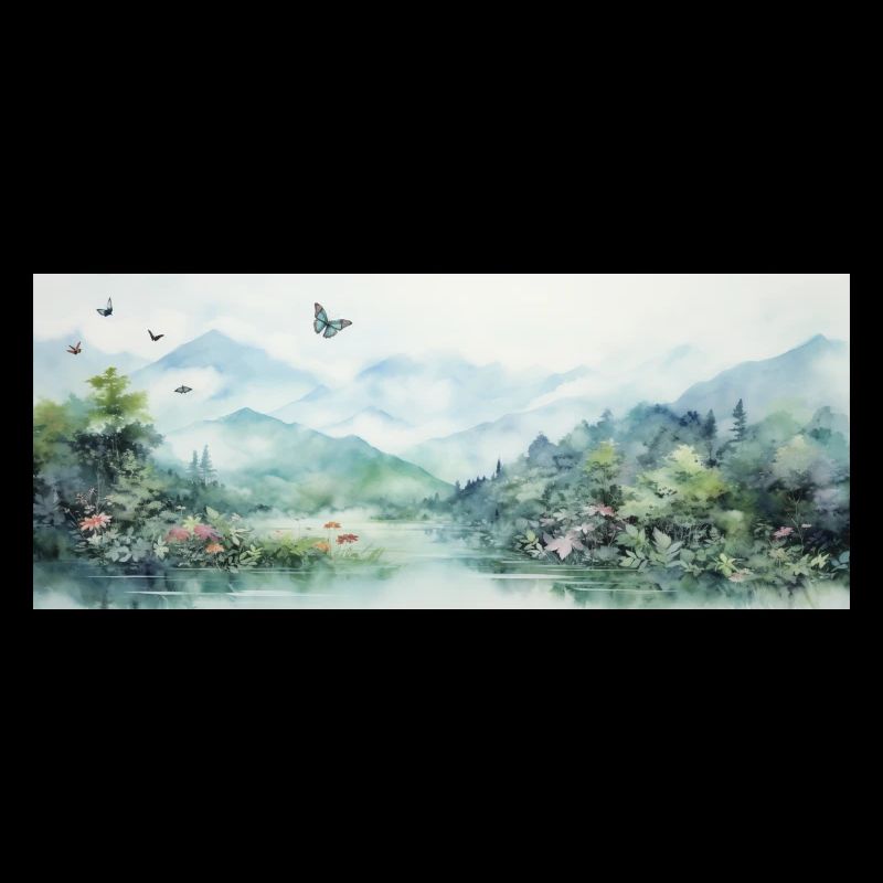 Aquarell-Landschaft
