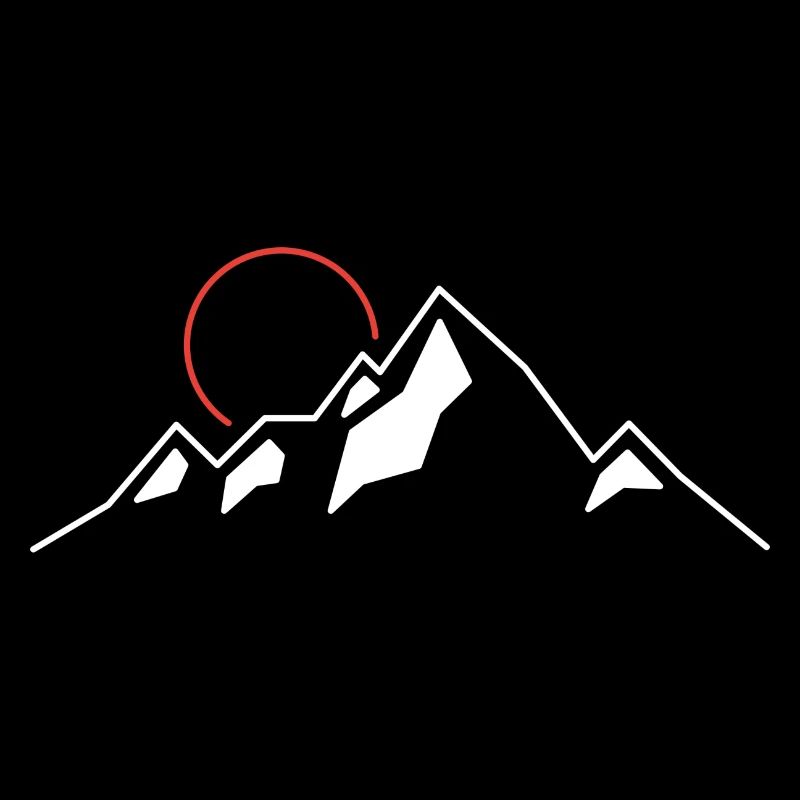 Purpurrote Sonne über den Alpengipfeln