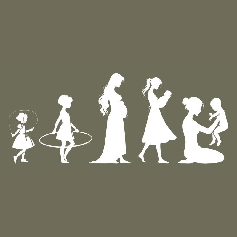 Evolution Mama Muttertag kind Familie