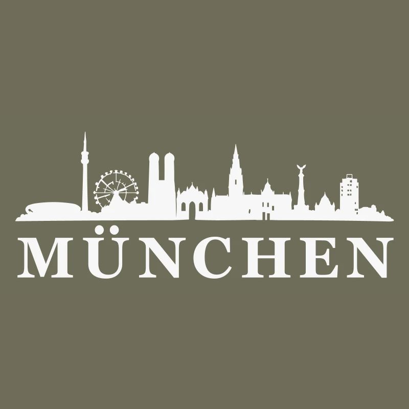 München Skyline Silhouette