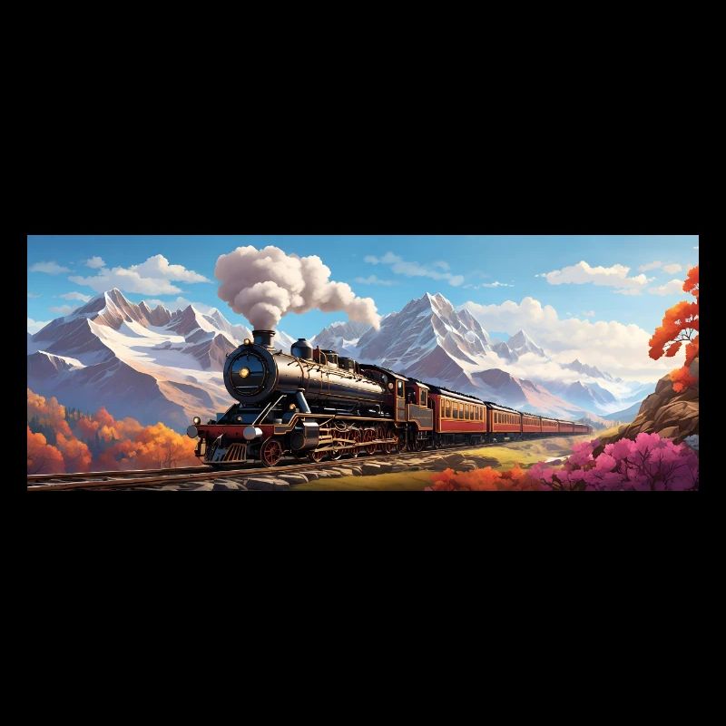 Nostalgischer Eisenbahnzug mit Dampflokomotive