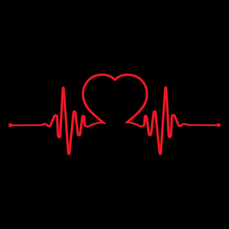 Heartbeat Heart Line Design