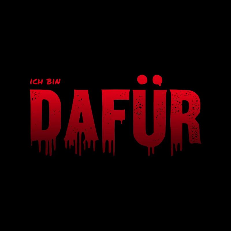 Ich bin dafür - positive rote Typografie