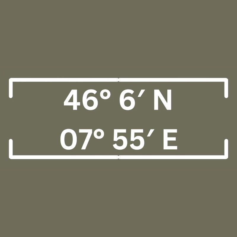 Coordinates Saas-Fee Minimalist
