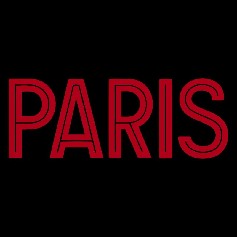 Paris Red Geometric Typography