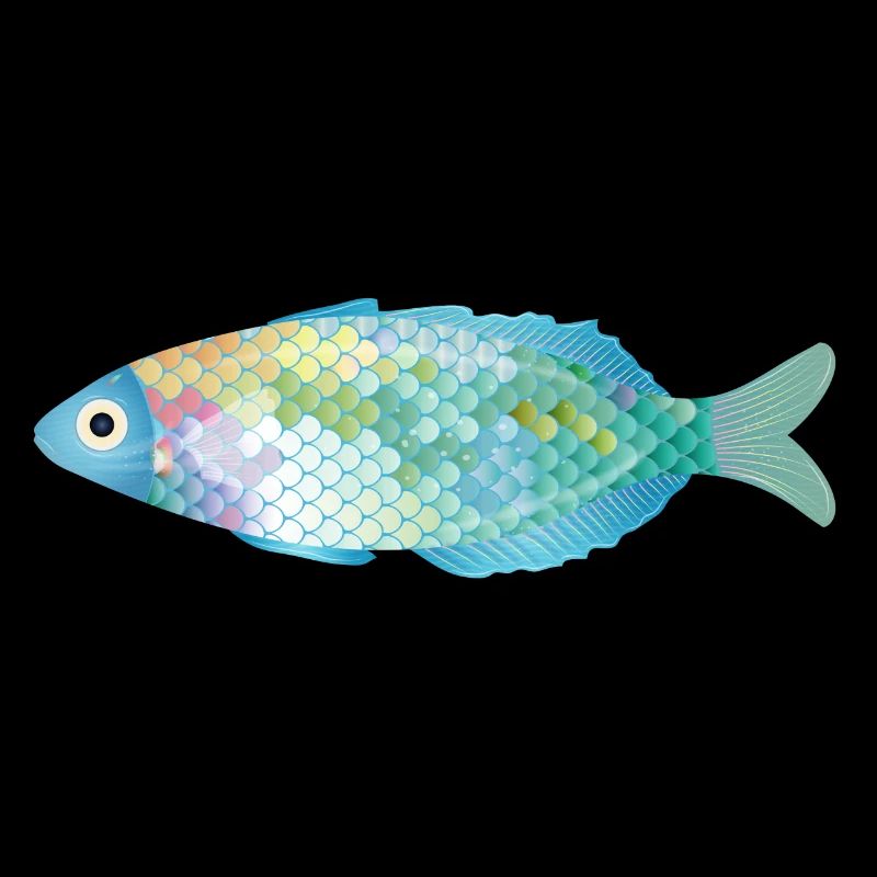 Le poisson coloré brille dans des couleurs délicates