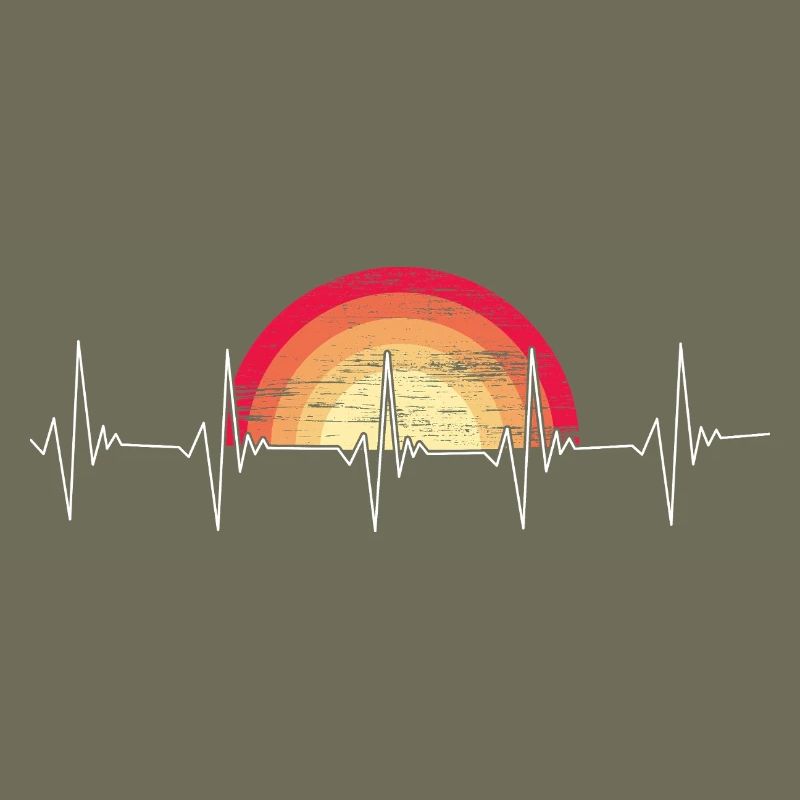 ECG vintage Amplitude Coucher de soleil