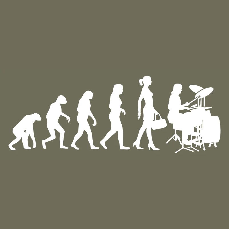 Evolution Schlagzeugerin Percussion Drummer Lady