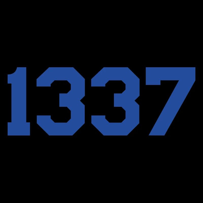 1337 – Blue Text Design