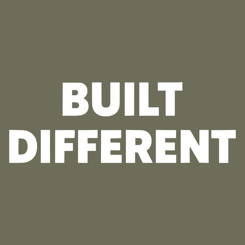 Built Different – Bold Statement Typografie