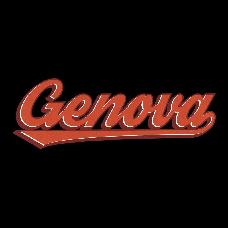 Genova Retro Lettering Logo