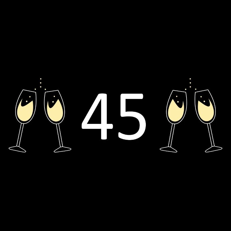 45e anniversaire 45e anniversaire 45 numéro 45 blanc