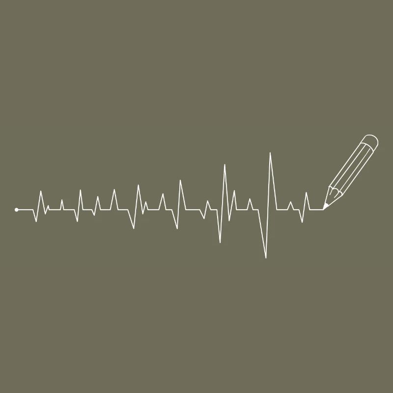 Dessin au trait au crayon ECG