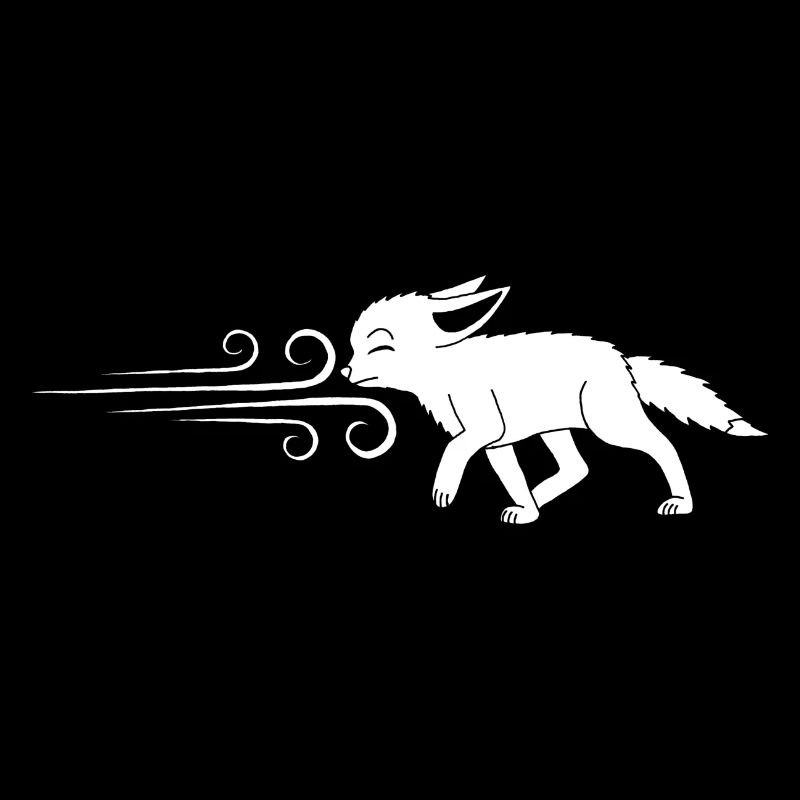 Le renard blanc et le vent