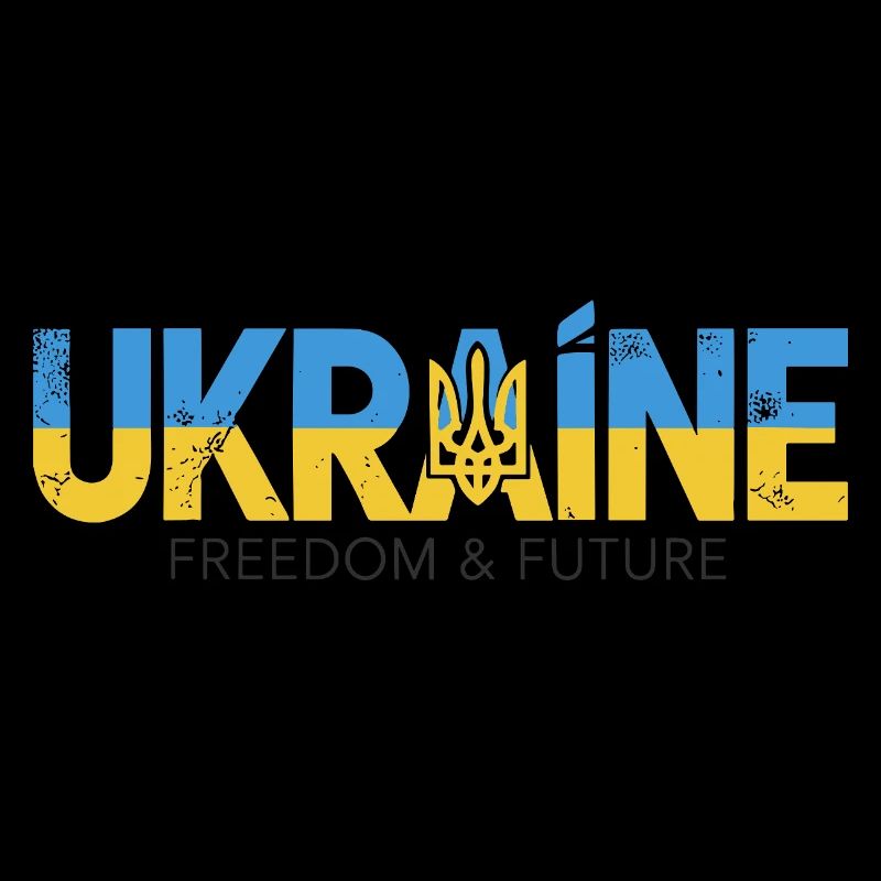 Ukrainischer Dreizack Friedensdesign