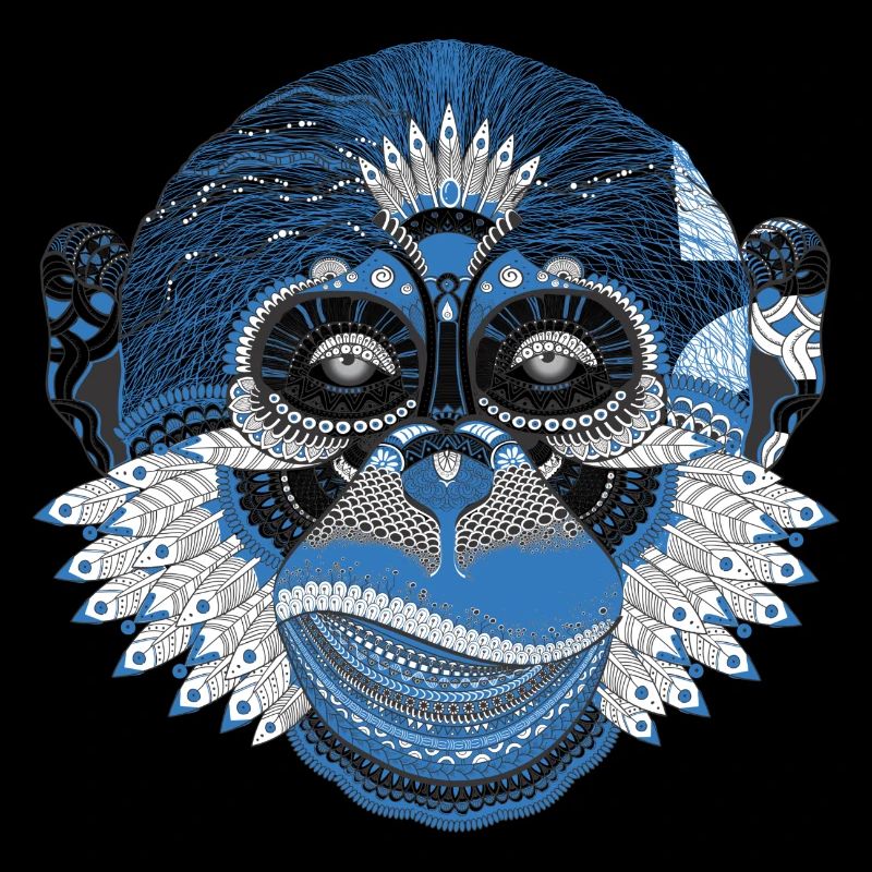 Abstrakter Affe Geschenk Geschenkidee